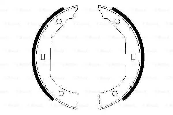 Колодки тормозные BMW 1 (E81,E82),3 (E46,E93,F30),5 (E39) стояночного тормоза (4 0 986 487 607 BOSCH