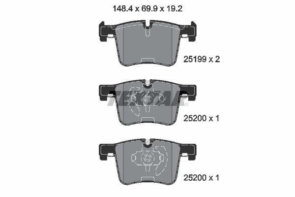 Колодки тормозные BMW 1 (F21),3 (F30),X3 (F25) передние (4шт.) TEXTAR 2519901 TEXTAR