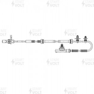 Датчик ABS для а/м Москвич 3 (22-)/JAC JS4 (20-) перед. прав. (VS-ABS 0104) VSABS0104 START VOLT