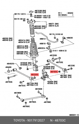 гайка!\ Toyota Mark X 07> 90179-12027 TOYOTA