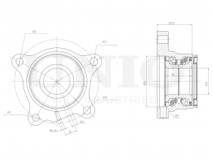 Ступица задняя правая (с ABS) HUB-20256 UNIO