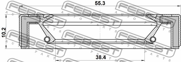 сальник привода!38.4X55.3X10.2X14\ Ford Mondeo IV 07-14 95GAY-40551014C FEBEST