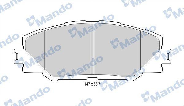 Колодки тормозные дисковые перед MBF015875 MANDO