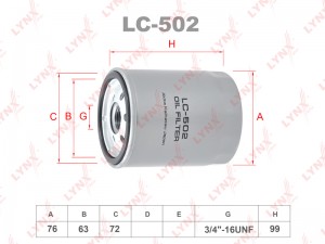 Фильтр масляный LC-502 LC-502 LYNXAUTO