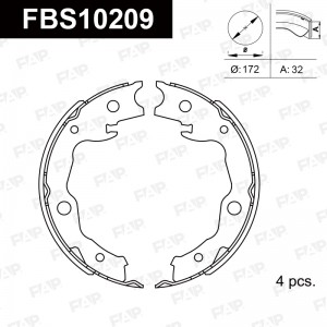 Тормозные колодки барабанные PREMIUM FBS10209 FBS10209 FAP