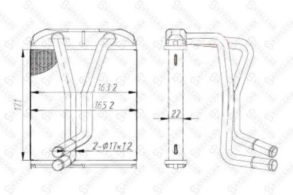 радиатор печки!\ KIA Sephia 1.6 95> 10-35226-SX STELLOX