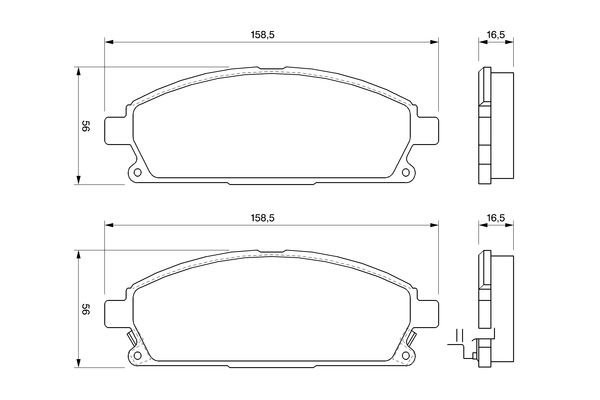 Колодки тормозные NISSAN X-Trail (T30),Pathfinder (R50) передние (4шт.) BOSCH 0 986 424 715 BOSCH