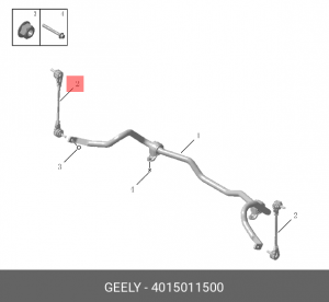 СТОЙКА стабилизатора TUGELLA пер. 4015011500 GEELY