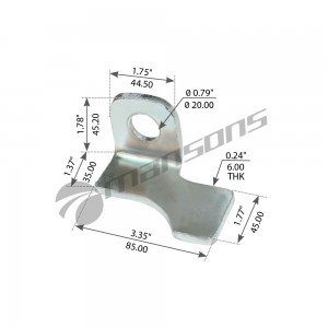 кронштейн полурессоры! (м)наружний, под сайлентблок (уголок)\ FRL 360008 MANSONS