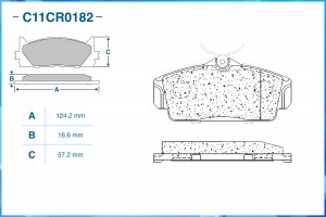 Тормозные колодки передние Low Metallic C11CR0182 C11CR0182 CWORKS