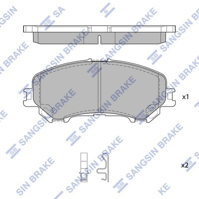 Колодки тормозные передние Nissan Qashqai 1.6/2.0/1.5dCi/1.6dCi 13 SP1715 SP1715 SANGSIN