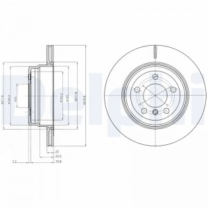 BG4168 диск тормозной задний!\ BMW X5/X6 3.0i/3.0-3.5D 07> BG4168 DELPHI