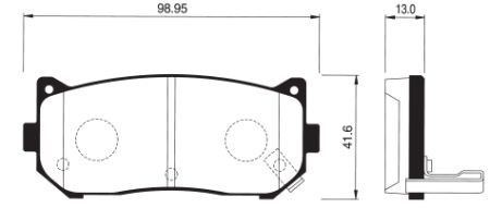 Колодки тормозные дисковые Kia Clarus 1.8i/2.0i 96-00 SP1079R SP1079R SANGSIN