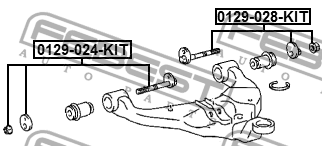 Болт с эксцентриком TOYOTA HILUX 2004-2012 0129-024-KIT 0129-024-KIT FEBEST