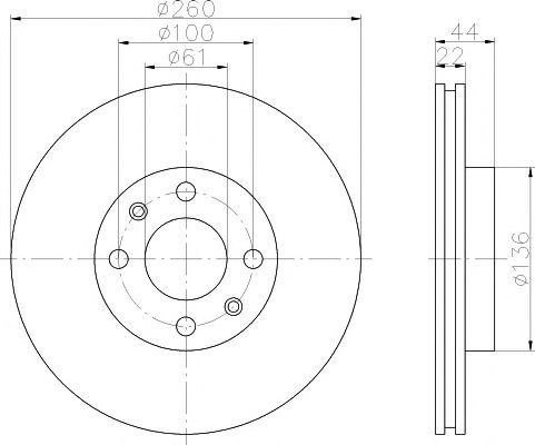 Диск тормозной NISSAN Note,Micra RENAULT Clio (05-) передний 1шт (min 2шт.) 92119203 TEXTAR