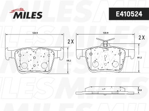 Колодки тормозные задние (Смесь Low-Metallic) AUDI A3/VW GOLF VII 12- (TRW GDB19 E410524 MILES