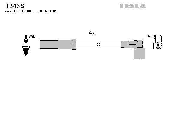 к-кт проводов высоковол.!\ GAZ 2705/3221/3302/Gazelle Business/Next/2217/2310/27 T343S TESLA
