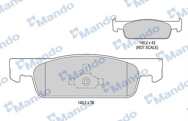 Колодки тормозные RENAULT Logan (12-),Sandero (12-) передние (4шт.) MANDO MBF015803 MANDO