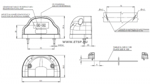 Фонарь подсветки номера освещение номерного знака снизу; 408 WAS