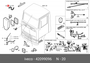 стяжка пластиковая! L350\Iveco EuroTrakker 42099096 IVECO