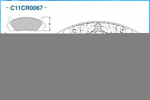 Тормозные колодки передние Low Metallic C11CR0067 C11CR0067 CWORKS