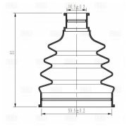 Пыльник ШРУСа Honda CR-V (95-) 2.0i (наруж.компл: хомуты/смазка/крепеж) (CR) (FG FG2313 TRIALLI