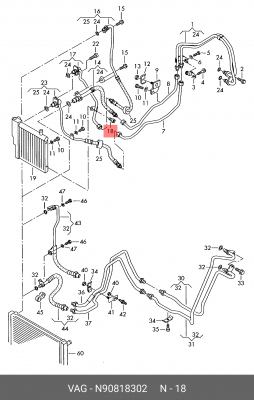 Болт VW AUDI OE N 908 183 02 VAG