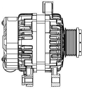 Генератор для а/м Great Wall Hover H6 (11-) 1.5T 105A (LG 3001) LG3001 START VOLT