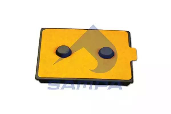 Подушка рессоры MAN E2000,F2000,F90 (80х105х13) SAMPA 011.250 SAMPA