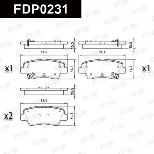 Тормозные колодки дисковые смесь CERAMIC FDP0231 FDP0231 FAP