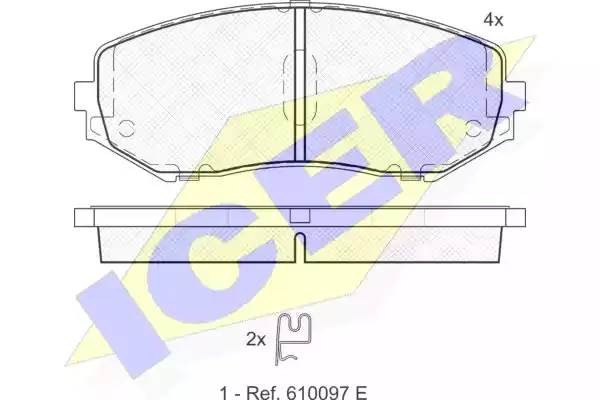 181747 колодки дисковые передние!\ Suzuki Grand Vitara 1.6VVT/2.0i JLX/1.9DDiS/2 181747 ICER