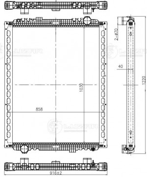 Радиатор водяного охлаждения КАМАЗ 54901 алюмин (LUZAR) LRC 0791 LUZAR