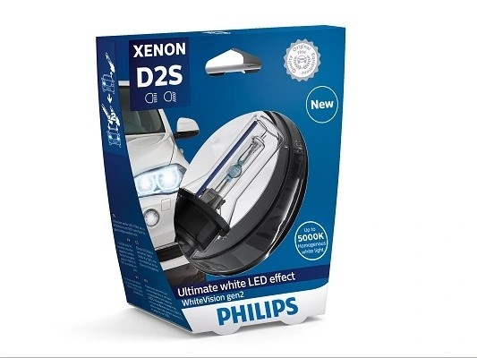 Лампа D2S (35W) P32d-2 WhiteVision 2 +120% 5000K 85122WHV2 S1 37727933 85122WHV2S1 PHILIPS