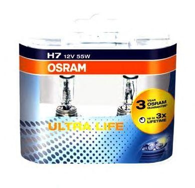 Лампа 12V H7 55W PX26d бокс (2шт.) Ultra Life OSRAM 64210ULT-HCB OSRAM