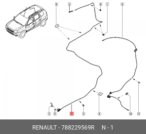 трос лючка топл. бака!\ Renault 788229569R RENAULT