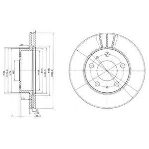 BG2847 диск тормозной передний!\ Fiat Ducato, Peugeot Boxer 2.0-2.8JTd 94> BG2847 DELPHI