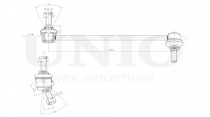 Стойка стабилизатора передняя правая SSP-50134 UNIO