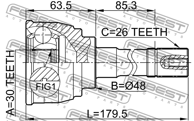 ШРУС 0710-034 0710-034 FEBEST