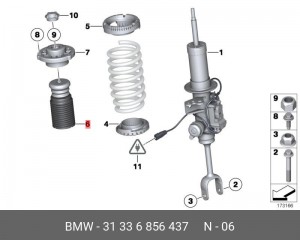 отбойник амортизатора!\ BMW 7-Series/ F01/ F01N/ F02/ F02N 31 33 6 856 437 BMW