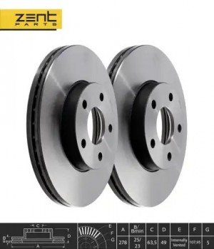 диск тормозной передний Z05946 ZENTPARTS