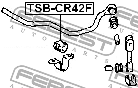 Втулка переднего стабилизатора D24 TSB-CR42F FEBEST
