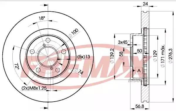 диск тормозной передний!\ Subaru Legacy 2.0/2.5 92> BD0033 FREMAX