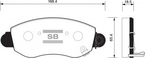 Колодки тормозные дисковые Ford Transit 2.3/2.0Di-2.4TDE 00 диск 15 SP1275 SP1275 SANGSIN