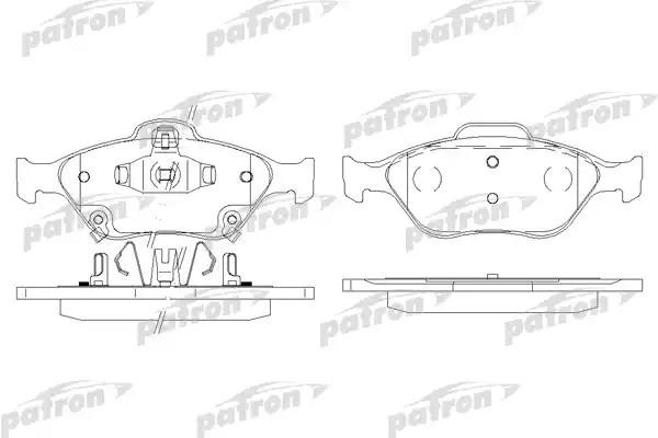 Колодки тормозные TOYOTA Yaris (06-) (1.0/1.3/1.5) передние (4шт.) PATRON PBP1890 PATRON
