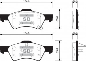 Колодки тормозные дисковые Chrysler Voyager 2.4i-3.8i 00 SP1440 SP1440 SANGSIN