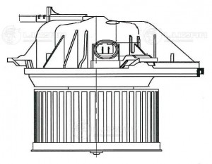 Э/вентилятор отоп. для а/м Citroen Berlingo I (96-)/Peugeout Partner I (96-) A/C LFH2022 LUZAR