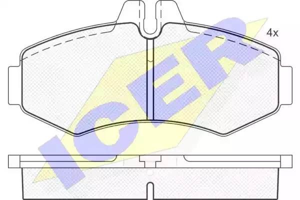 141288 колодки дисковые !\MB Vito 2.0i/2.3i/2.2CDi/2.3D/CDi 98> 141288 ICER