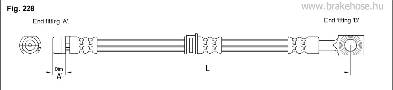 Шланг тормозной передний FT2825 FT2825 K K