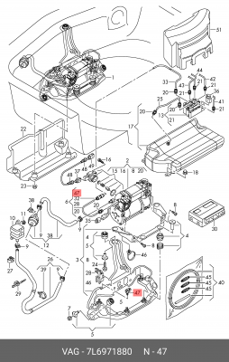Крепеж кабеля VAG 7L6 971 880 VAG