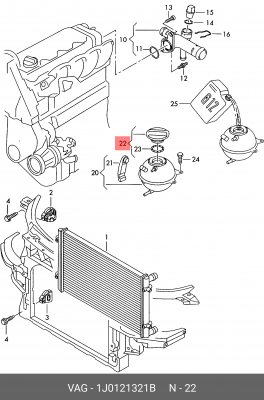 PORSCHE CAYENNE (2003-2010) 1J0 121 321 B VAG